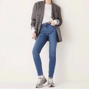 Frank & Oak Kim Slim Fit Blue High‎ Rise Denim Jeans Sz 27
